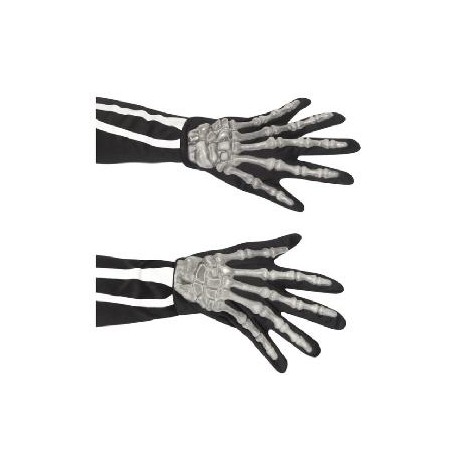-GUANTES DE ESQUELETO ADULTO