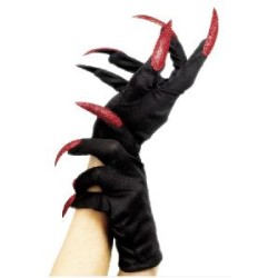 -GUANTES CON UÑAS ROJAS