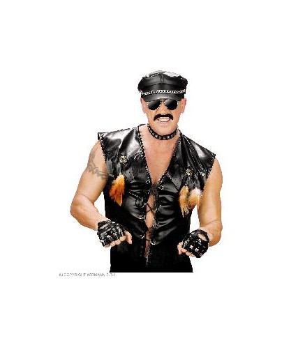 -CHALECO VAQUERO MOTERO DE CUERO XL