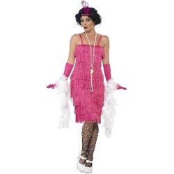 -DISFRAZ  CHARLESTON FUCSIA Xl