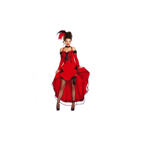 -DISFRAZ CAN CAN ROJO OESTE M