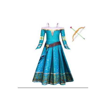 -DISFRAZ PRINCESA MERIDA BRAVE 7-9