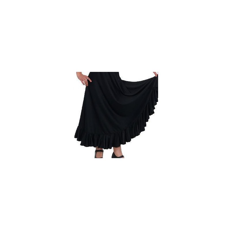 -FALDA BAILE NEGRA UN VOLANTE M