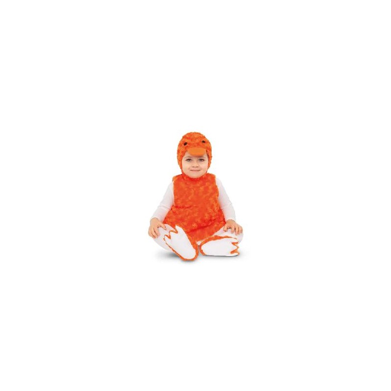 -DISFRAZ PATITO PELUCHE NARANJA 7-12 MESES