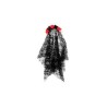 -DIADEMA CATRINA CON VELO NEGRO