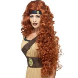 -PELUCA GUERRERA MEDIEVAL PELIRROJA