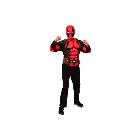 -SET TOP Y MASCARA DEADPOOL ADULTO