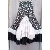 -FALDA NEGRA CON VOLANTES Y LUNAR BLANCO S