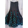 -FALDA GODETS NEGRA LUNARES AZUL XL