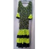 VESTIDO FLAMENCA NEGRO Y VERDE M