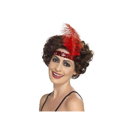 -CINTA DE CABEZA CHARLESTÓN ROJA