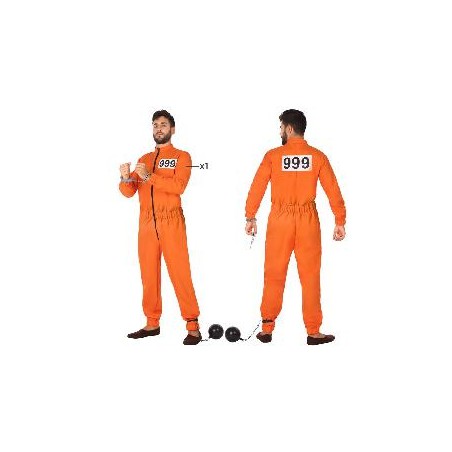 -DISFRAZ PRESO NARANJA M-L