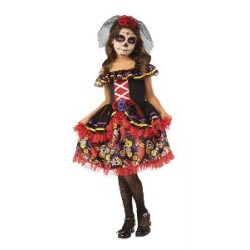-DISFRAZ CATRINA DE LUXE 5-7 AÑOS