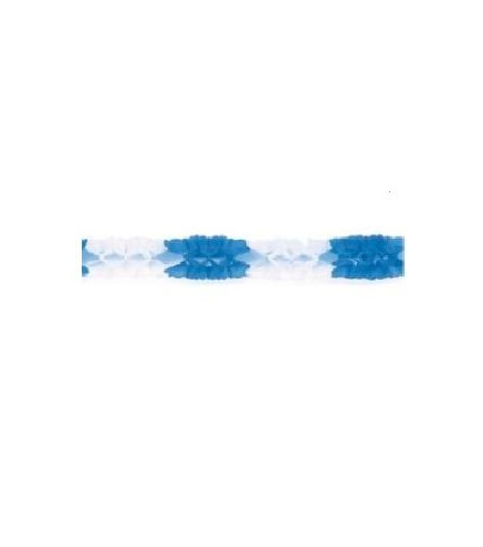 -GUIRNALDA AZUL CLARO Y BLANCA 17 X 12CM 4MT