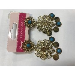 PENDIENTES FILIGRANA LARGOS DORADOS
