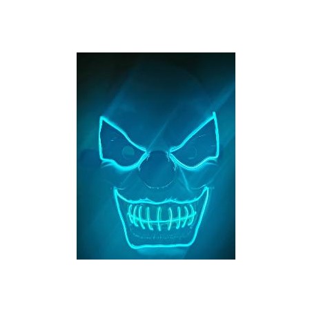 -MASCARA PAYASO CRAZY CON LUZ