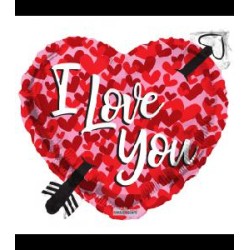 -GLOBO DE FOIL CORAZON 46CM-FLECHA