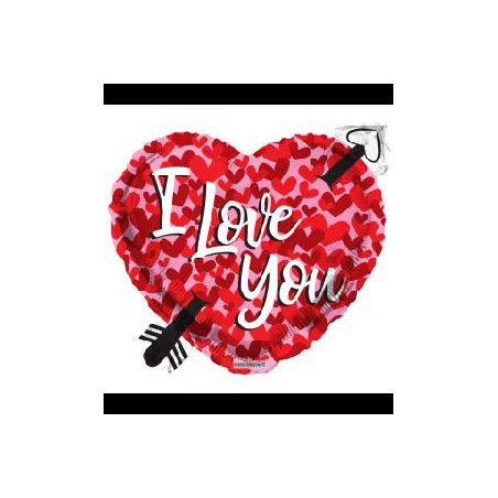 -GLOBO DE FOIL CORAZON 46CM-FLECHA