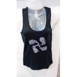 -CAMISETA LAUBURU NEGRA MUJER TIRANTES S