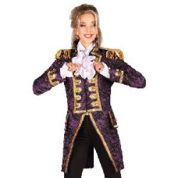 -ABRIGO DAMA BROCADO MORADO S