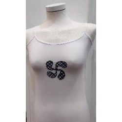-CAMISETA LICRA LAUBURU BLANCA TIRANTES MUJER XL