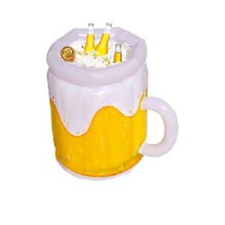-JARRA DE CERVEZA HINCHABLE PARA BEBIDAS 45X30 CMS.