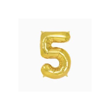 GLOBO FOIL ORO METALIZADO Nº 5