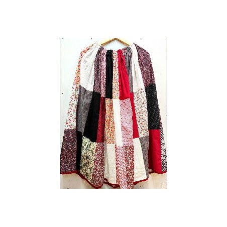 -FALDA PATCHWORK GRANATE TALLA UNICA