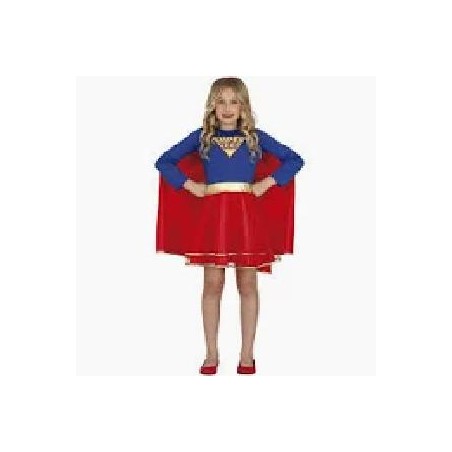 -DISFRAZ SUPERWOMAN NIÑA 5-6 AÑOS