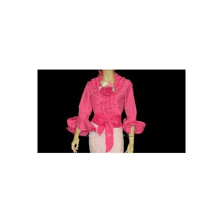 CAMISA FLAMENCA FUCSIA T-48