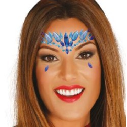 -JOYAS FACIALES ADHESIVAS AZULES