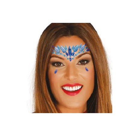 -JOYAS FACIALES ADHESIVAS AZULES