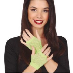 -GUANTES MITON MALLA VERDE NEON 11 CMS.