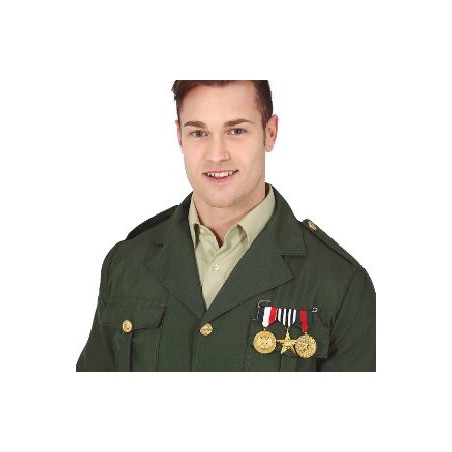 PASADOR CON 3 MEDALLAS MILITARES