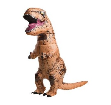 DISFRAZ HINCHABLE DINOSAURIO NARANJA ADULTO