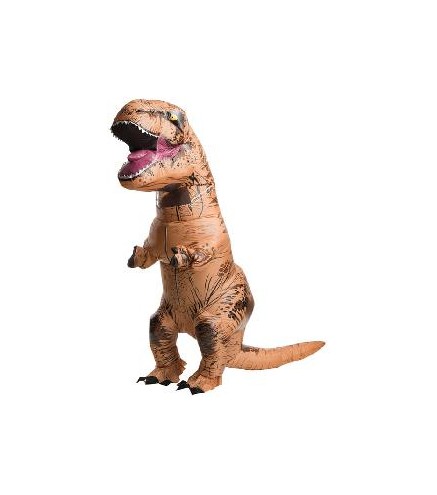 DISFRAZ HINCHABLE DINOSAURIO NARANJA ADULTO