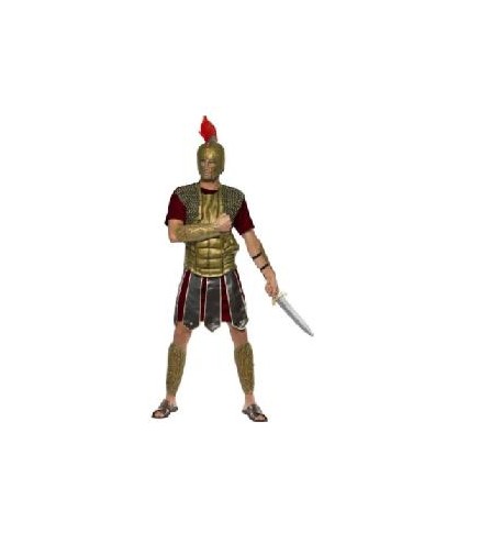 -DISFRAZ LUJO CORAZA LATEX GLADIADOR M