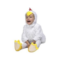 -DISFRAZ POLLITO BLANCO PELUCHE 5-6