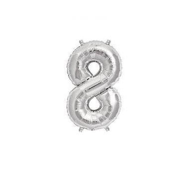 GLOBO FOIL Nº8 PLATA