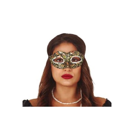 -ANTIFAZ NEGRO-ORO BROCADO