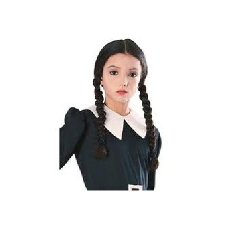 -PELUCA DOS TRENZAS WEDNESDAY INFANTIL