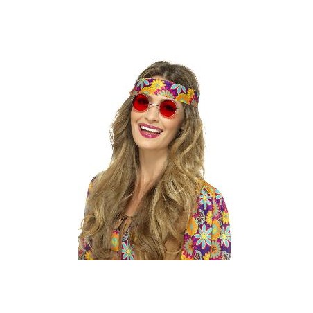 -GAFAS HIPPIE ROJAS