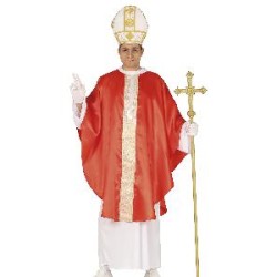 -DISFRAZ PAPA SOTANA ROJA XL
