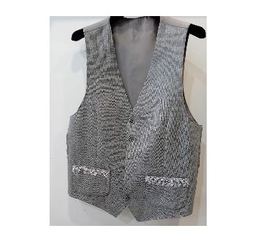 CHALECO GRIS STEAMPUNK HOMBRE M-L