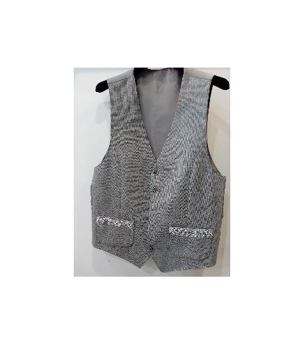 CHALECO GRIS STEAMPUNK HOMBRE M-L