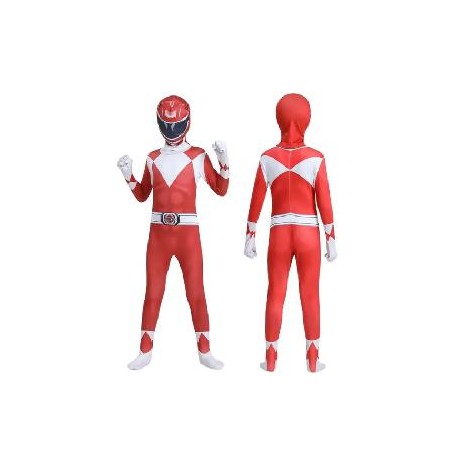 DISFRAZ POWER RANGERS ROJO T-14