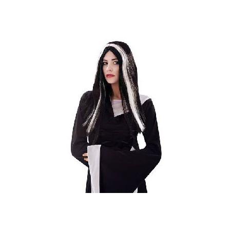 -PELUCA DE BRUJA NEGRA Y BLANCA