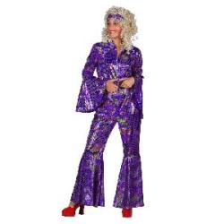 -DISFRAZ DISCO BUZO MUJER MORADO M