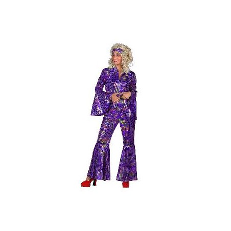 -DISFRAZ DISCO BUZO MUJER MORADO M