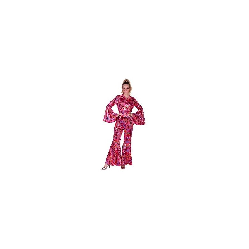 -DISFRAZ DISCO BUZO MUJER ROSA XL